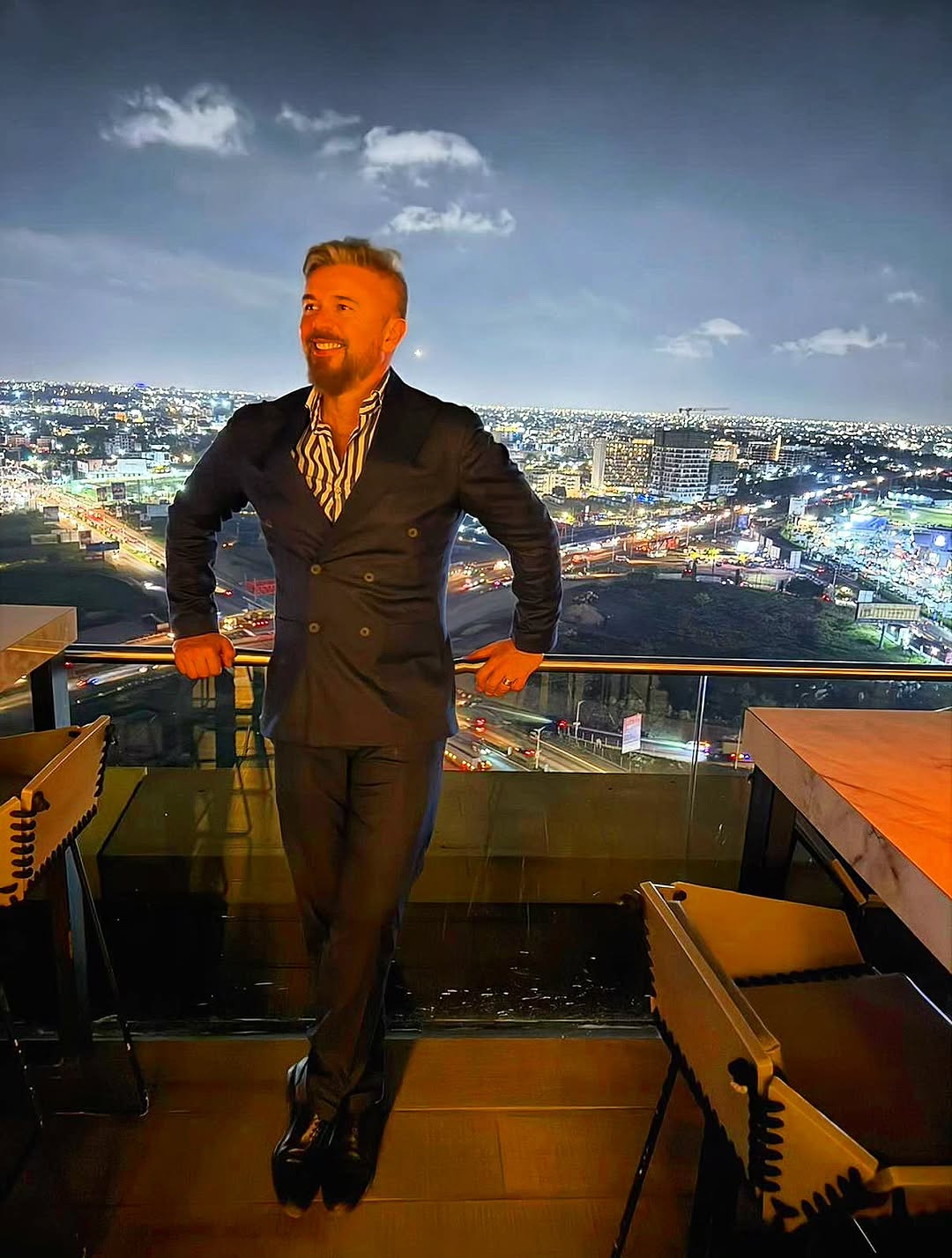 Fabio Valenziano on a rooftop in West Africa